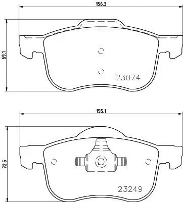 Bremsbelagsatz, Scheibenbremse Vorderachse HELLA PAGID 8DB 355 006-851 Bild Bremsbelagsatz, Scheibenbremse Vorderachse HELLA PAGID 8DB 355 006-851