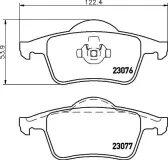 Bremsbelagsatz, Scheibenbremse Hinterachse HELLA PAGID 8DB 355 008-871