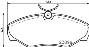 Bremsbelagsatz, Scheibenbremse HELLA PAGID 8DB 355 011-091