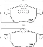 Bremsbelagsatz, Scheibenbremse HELLA PAGID 8DB 355 007-771