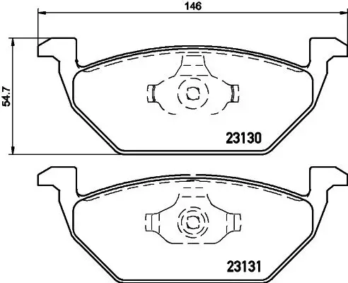 Bremsbelagsatz, Scheibenbremse HELLA PAGID 8DB 355 008-591