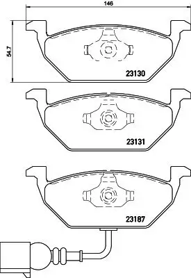 Bremsbelagsatz, Scheibenbremse HELLA PAGID 8DB 355 008-551