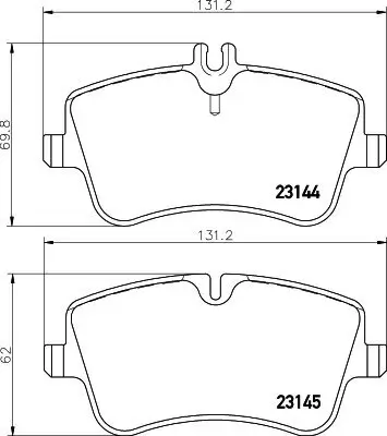 Bremsbelagsatz, Scheibenbremse HELLA PAGID 8DB 355 018-331