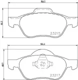 Bremsbelagsatz, Scheibenbremse HELLA PAGID 8DB 355 009-091