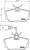 Bremsbelagsatz, Scheibenbremse Hinterachse HELLA PAGID 8DB 355 018-591 Bild Bremsbelagsatz, Scheibenbremse Hinterachse HELLA PAGID 8DB 355 018-591