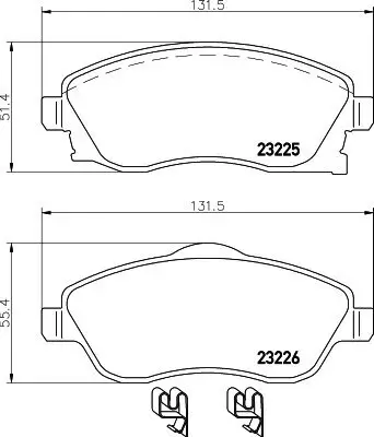 Bremsbelagsatz, Scheibenbremse Vorderachse HELLA PAGID 8DB 355 018-511