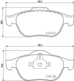 Bremsbelagsatz, Scheibenbremse HELLA PAGID 8DB 355 009-101