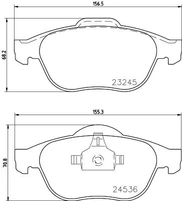 Bremsbelagsatz, Scheibenbremse Vorderachse HELLA PAGID 8DB 355 009-101 Bild Bremsbelagsatz, Scheibenbremse Vorderachse HELLA PAGID 8DB 355 009-101