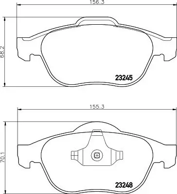 Bremsbelagsatz, Scheibenbremse HELLA PAGID 8DB 355 009-111 Bild Bremsbelagsatz, Scheibenbremse HELLA PAGID 8DB 355 009-111