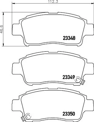 Bremsbelagsatz, Scheibenbremse HELLA PAGID 8DB 355 017-071 Bild Bremsbelagsatz, Scheibenbremse HELLA PAGID 8DB 355 017-071