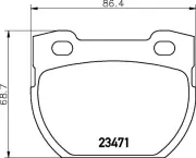Bremsbelagsatz, Scheibenbremse Hinterachse HELLA PAGID 8DB 355 019-231