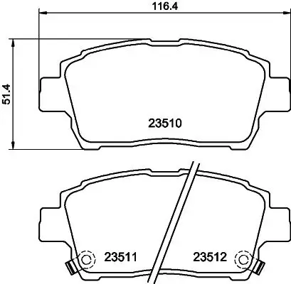 Bremsbelagsatz, Scheibenbremse Vorderachse HELLA PAGID 8DB 355 017-081