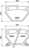 Bremsbelagsatz, Scheibenbremse Hinterachse HELLA PAGID 8DB 355 017-221