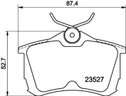 Bremsbelagsatz, Scheibenbremse Hinterachse HELLA PAGID 8DB 355 009-511