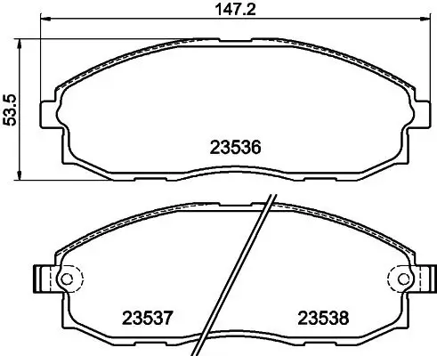 Bremsbelagsatz, Scheibenbremse Vorderachse HELLA PAGID 8DB 355 009-381