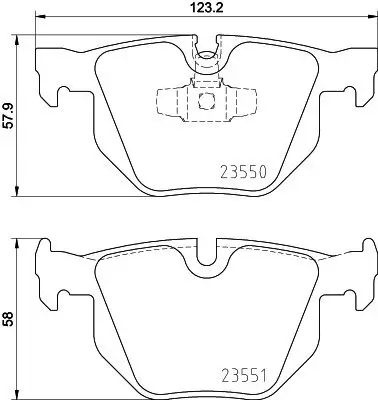 Bremsbelagsatz, Scheibenbremse Hinterachse HELLA PAGID 8DB 355 011-801 Bild Bremsbelagsatz, Scheibenbremse Hinterachse HELLA PAGID 8DB 355 011-801