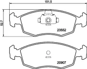 Bremsbelagsatz, Scheibenbremse Vorderachse HELLA PAGID 8DB 355 009-131