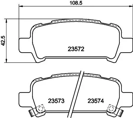 Bremsbelagsatz, Scheibenbremse HELLA PAGID 8DB 355 009-401