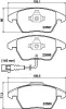 Bremsbelagsatz, Scheibenbremse Vorderachse HELLA PAGID 8DB 355 010-581 Bild Bremsbelagsatz, Scheibenbremse Vorderachse HELLA PAGID 8DB 355 010-581