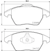 Bremsbelagsatz, Scheibenbremse Vorderachse HELLA PAGID 8DB 355 011-811 Bild Bremsbelagsatz, Scheibenbremse Vorderachse HELLA PAGID 8DB 355 011-811