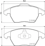 Bremsbelagsatz, Scheibenbremse HELLA PAGID 8DB 355 011-811