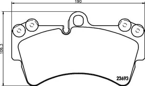Bremsbelagsatz, Scheibenbremse Vorderachse HELLA PAGID 8DB 355 018-691 Bild Bremsbelagsatz, Scheibenbremse Vorderachse HELLA PAGID 8DB 355 018-691
