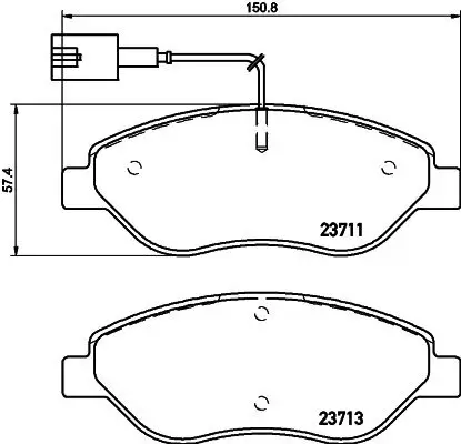 Bremsbelagsatz, Scheibenbremse Vorderachse HELLA PAGID 8DB 355 020-561