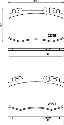 Bremsbelagsatz, Scheibenbremse Vorderachse HELLA PAGID 8DB 355 010-101