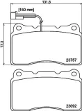 Bremsbelagsatz, Scheibenbremse Vorderachse HELLA PAGID 8DB 355 014-731