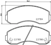 Bremsbelagsatz, Scheibenbremse HELLA PAGID 8DB 355 010-131