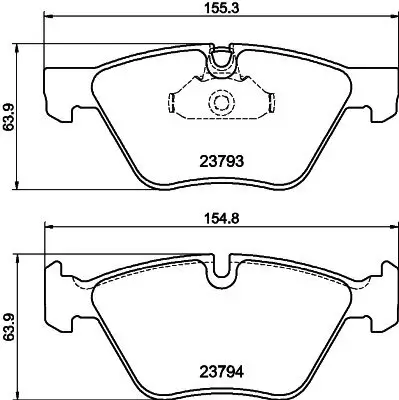 Bremsbelagsatz, Scheibenbremse Vorderachse HELLA PAGID 8DB 355 015-031 Bild Bremsbelagsatz, Scheibenbremse Vorderachse HELLA PAGID 8DB 355 015-031