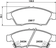 Bremsbelagsatz, Scheibenbremse Vorderachse HELLA PAGID 8DB 355 011-081