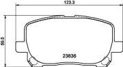 Bremsbelagsatz, Scheibenbremse Vorderachse HELLA PAGID 8DB 355 010-221