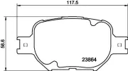 Bremsbelagsatz, Scheibenbremse Vorderachse HELLA PAGID 8DB 355 010-201