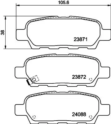 Bremsbelagsatz, Scheibenbremse HELLA PAGID 8DB 355 010-241 Bild Bremsbelagsatz, Scheibenbremse HELLA PAGID 8DB 355 010-241