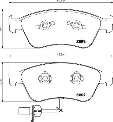 Bremsbelagsatz, Scheibenbremse HELLA PAGID 8DB 355 009-211 Bild Bremsbelagsatz, Scheibenbremse HELLA PAGID 8DB 355 009-211