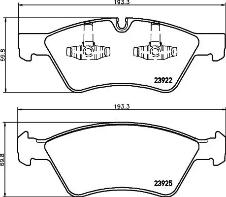 Bremsbelagsatz, Scheibenbremse HELLA PAGID 8DB 355 012-011 Bild Bremsbelagsatz, Scheibenbremse HELLA PAGID 8DB 355 012-011