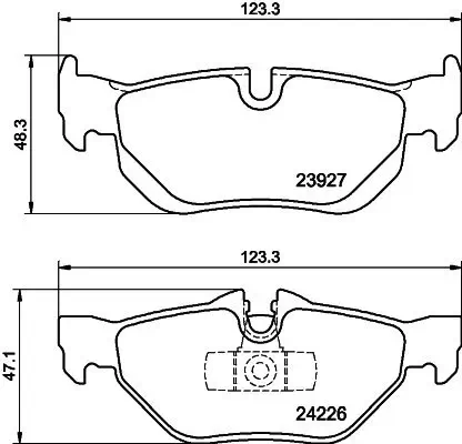Bremsbelagsatz, Scheibenbremse Hinterachse HELLA PAGID 8DB 355 011-301 Bild Bremsbelagsatz, Scheibenbremse Hinterachse HELLA PAGID 8DB 355 011-301