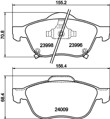 Bremsbelagsatz, Scheibenbremse HELLA PAGID 8DB 355 011-041 Bild Bremsbelagsatz, Scheibenbremse HELLA PAGID 8DB 355 011-041