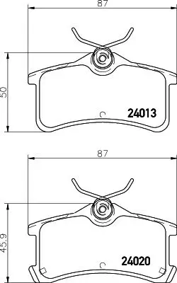 Bremsbelagsatz, Scheibenbremse HELLA PAGID 8DB 355 011-511