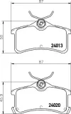 Bremsbelagsatz, Scheibenbremse HELLA PAGID 8DB 355 011-511