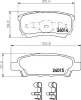 Bremsbelagsatz, Scheibenbremse Hinterachse HELLA PAGID 8DB 355 010-811 Bild Bremsbelagsatz, Scheibenbremse Hinterachse HELLA PAGID 8DB 355 010-811