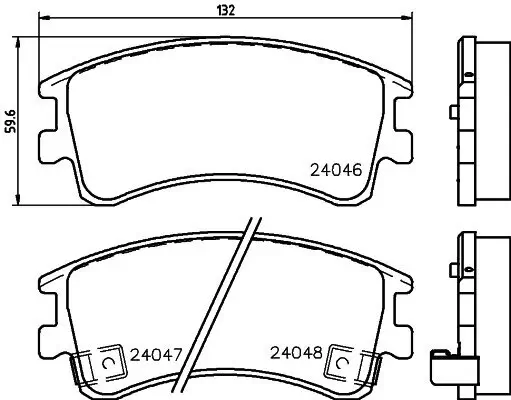 Bremsbelagsatz, Scheibenbremse HELLA PAGID 8DB 355 011-141 Bild Bremsbelagsatz, Scheibenbremse HELLA PAGID 8DB 355 011-141