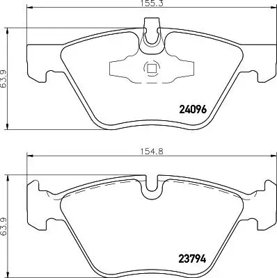 Bremsbelagsatz, Scheibenbremse Vorderachse HELLA PAGID 8DB 355 011-941