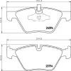 Bremsbelagsatz, Scheibenbremse Vorderachse HELLA PAGID 8DB 355 011-941 Bild Bremsbelagsatz, Scheibenbremse Vorderachse HELLA PAGID 8DB 355 011-941