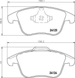 Bremsbelagsatz, Scheibenbremse Vorderachse HELLA PAGID 8DB 355 012-891