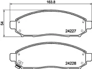 Bremsbelagsatz, Scheibenbremse HELLA PAGID 8DB 355 012-071