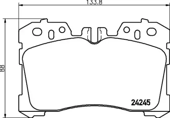 Bremsbelagsatz, Scheibenbremse Vorderachse HELLA PAGID 8DB 355 006-661 Bild Bremsbelagsatz, Scheibenbremse Vorderachse HELLA PAGID 8DB 355 006-661