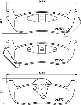 Bremsbelagsatz, Scheibenbremse Hinterachse HELLA PAGID 8DB 355 012-181 Bild Bremsbelagsatz, Scheibenbremse Hinterachse HELLA PAGID 8DB 355 012-181