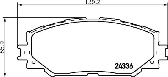 Bremsbelagsatz, Scheibenbremse Vorderachse HELLA PAGID 8DB 355 006-861 Bild Bremsbelagsatz, Scheibenbremse Vorderachse HELLA PAGID 8DB 355 006-861